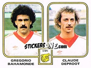 Sticker Gregorio Bahamonde / Claude Deproot - Football Belgium 1980-1981 n. 422 - Panini