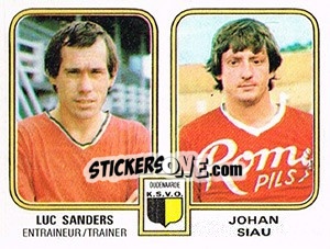 Cromo Luc Sanders / Johan Siau - Football Belgium 1980-1981 - Panini
