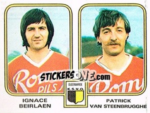 Cromo Ignace Beirlaen / Patrick van Steenbrugghe - Football Belgium 1980-1981 - Panini