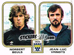 Sticker Norbert Beuls / Jean-Luc Vrindts - Football Belgium 1980-1981 - Panini