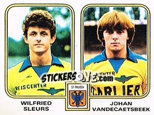 Sticker Wilfried Sleurs / Johan Vandecaetsbeek - Football Belgium 1980-1981 n. 444 - Panini