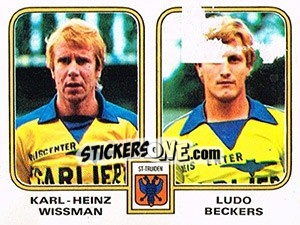 Sticker Karl-Heinz Wissmann / Ludo Beckers - Football Belgium 1980-1981 - Panini