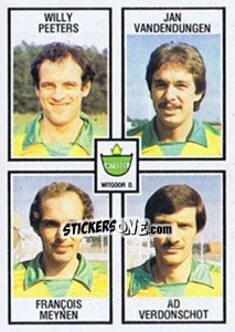 Figurina Willy Peeters / Jan Vandenoungen / Francois Meynen / Ad Verdonschot - Football Belgium 1981-1982 n. 426 - Panini