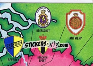Sticker Belgique Carte - Football Belgium 1981-1982 n. 2 - Panini