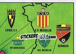 Sticker Belgique Carte - Football Belgium 1981-1982 n. 3 - Panini