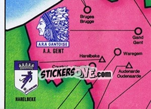 Sticker Belgique Carte - Football Belgium 1981-1982 n. 4 - Panini