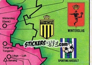 Sticker Belgique Carte - Football Belgium 1981-1982 n. 6 - Panini