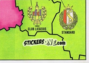 Sticker Belgique Carte - Football Belgium 1981-1982 - Panini