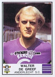 Cromo Walter de Greef - Football Belgium 1981-1982 - Panini
