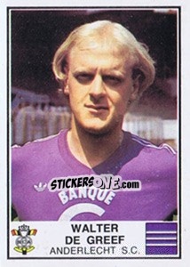 Sticker Walter de Greef - Football Belgium 1981-1982 n. 20 - Panini