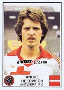 Sticker Andre Heerwegh - Football Belgium 1981-1982 - Panini