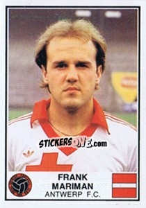 Figurina Frank Mariman - Football Belgium 1981-1982 - Panini