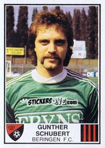 Sticker Gunther Schubert - Football Belgium 1981-1982 - Panini