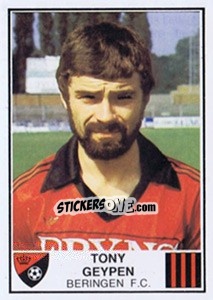 Sticker Tony Geypen - Football Belgium 1981-1982 n. 54 - Panini