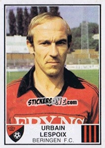 Sticker Urbain Lespoix - Football Belgium 1981-1982 - Panini
