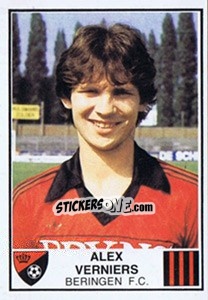 Figurina Alex Verniers - Football Belgium 1981-1982 - Panini