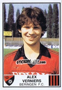 Sticker Alex Verniers - Football Belgium 1981-1982 n. 62 - Panini