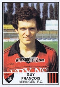 Figurina Guy Francois - Football Belgium 1981-1982 - Panini