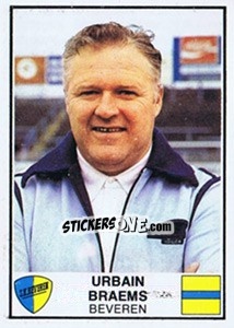 Sticker Urbain Braems - Football Belgium 1981-1982 - Panini