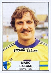 Cromo Marc Baecke - Football Belgium 1981-1982 - Panini