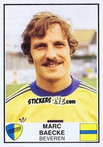 Sticker Marc Baecke - Football Belgium 1981-1982 n. 76 - Panini