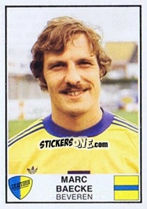 Figurina Marc Baecke - Football Belgium 1981-1982 - Panini