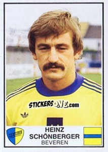 Cromo Heinz Schonberger - Football Belgium 1981-1982 - Panini