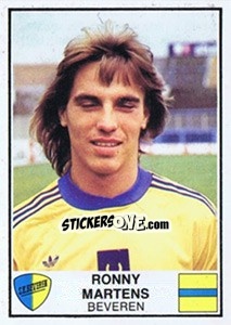 Sticker Ronny Martens - Football Belgium 1981-1982 - Panini
