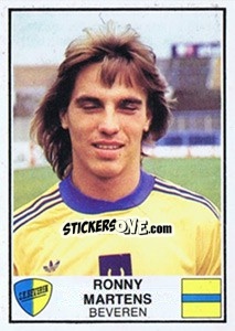Sticker Ronny Martens - Football Belgium 1981-1982 n. 84 - Panini