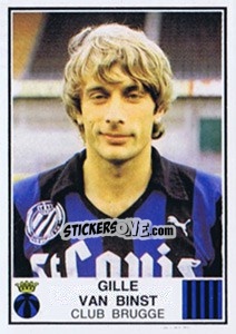 Sticker Gille van Binst - Football Belgium 1981-1982 - Panini