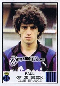 Cromo Paul op de Beeck - Football Belgium 1981-1982 n. 93 - Panini