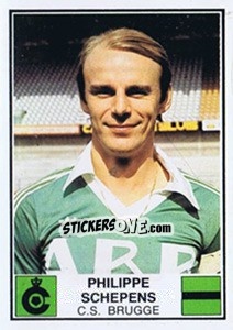 Sticker Philippe Schepens - Football Belgium 1981-1982 - Panini
