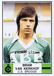 Cromo Bram van Kerkhopf - Football Belgium 1981-1982 - Panini