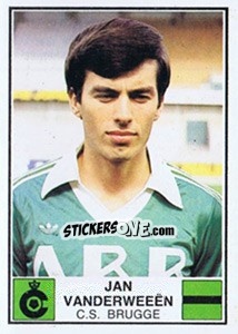 Sticker Jan van der Weeen - Football Belgium 1981-1982 - Panini