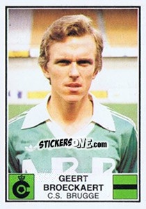 Sticker Geert Broeckaert - Football Belgium 1981-1982 - Panini