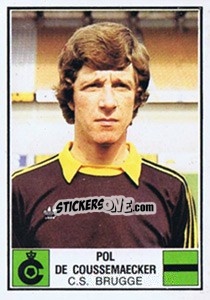 Cromo Pol de Coussemaecker - Football Belgium 1981-1982 - Panini