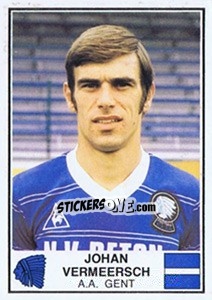 Sticker Johan Vermeersch - Football Belgium 1981-1982 - Panini