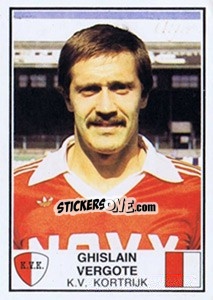 Sticker Ghislain Vergote - Football Belgium 1981-1982 - Panini