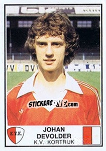 Sticker Johan Devolder - Football Belgium 1981-1982 - Panini