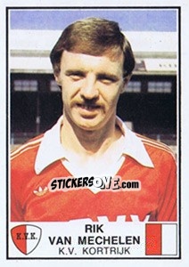 Sticker Rik van Mechelen - Football Belgium 1981-1982 - Panini