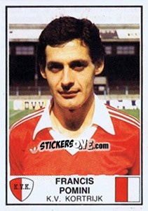 Sticker Francis Pomini - Football Belgium 1981-1982 n. 154 - Panini