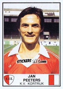 Figurina Jan Peeters - Football Belgium 1981-1982 - Panini