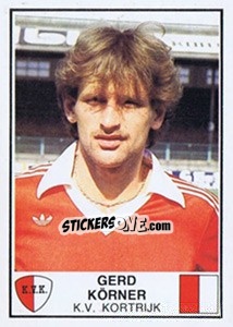 Cromo Gerd Korner - Football Belgium 1981-1982 - Panini