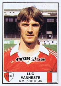 Sticker Luc Vanneste - Football Belgium 1981-1982 - Panini