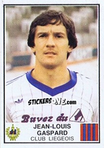 Sticker Jean-Louis Gaspard - Football Belgium 1981-1982 - Panini