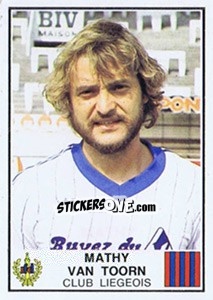 Sticker Mathy van Toorn - Football Belgium 1981-1982 - Panini