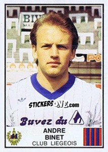 Sticker Andre Binet - Football Belgium 1981-1982 n. 178 - Panini