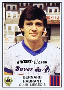 Cromo Bernard Habrant - Football Belgium 1981-1982 - Panini