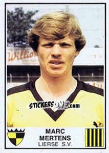 Figurina Marc Mertens - Football Belgium 1981-1982 - Panini