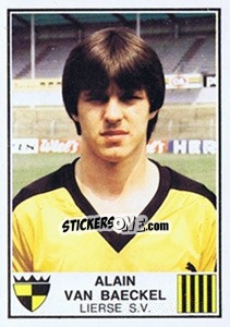 Cromo Alain van Baeckel - Football Belgium 1981-1982 - Panini